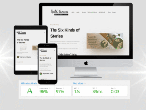 mock up of a website